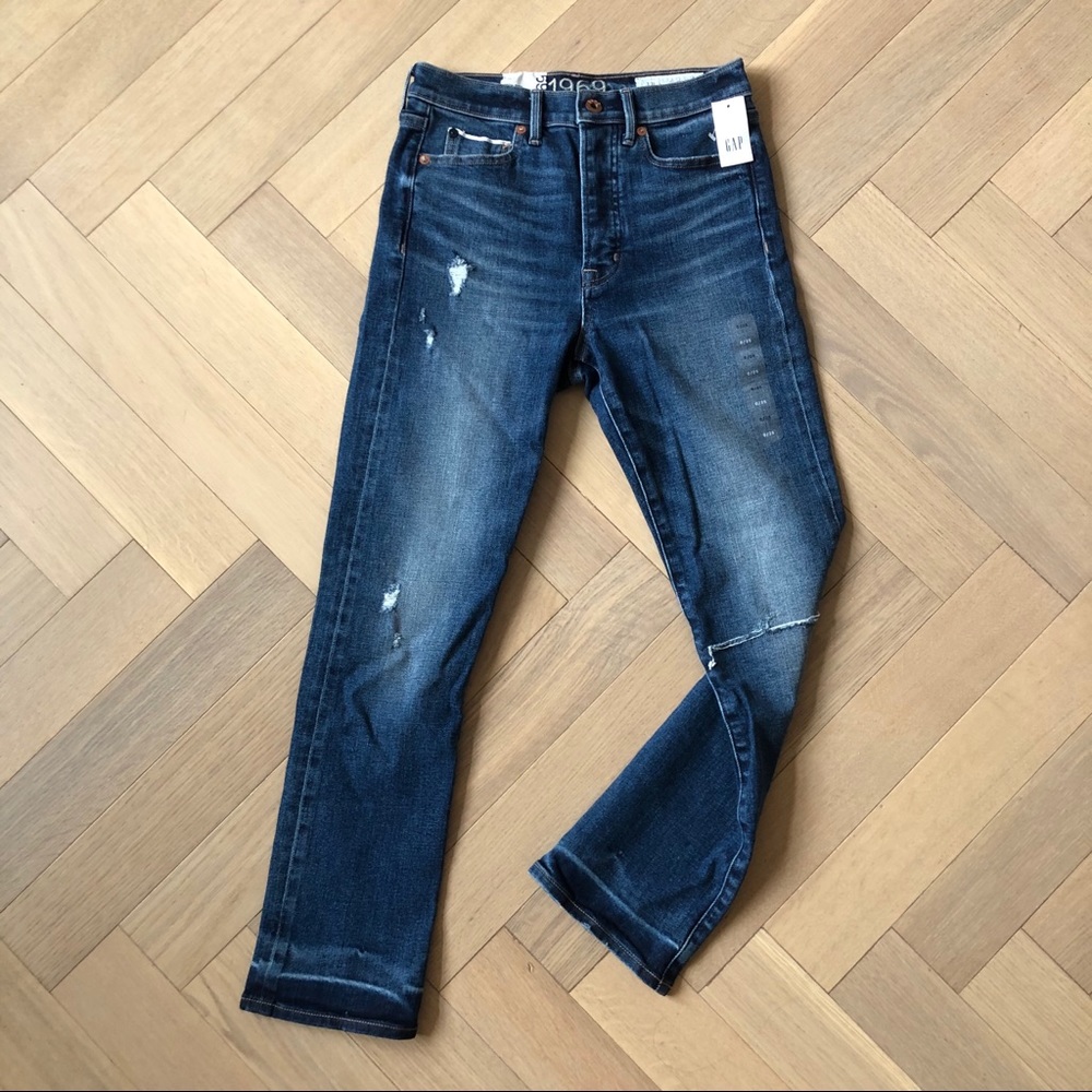 NWT Gap High Rise Selvedge Cigarette Jeans